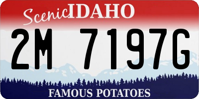 ID license plate 2M7197G