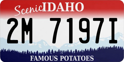 ID license plate 2M7197I