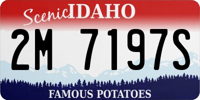 ID license plate 2M7197S