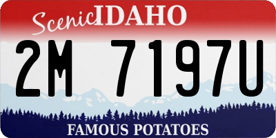 ID license plate 2M7197U