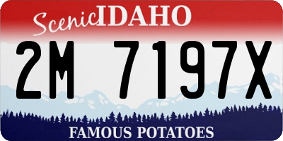 ID license plate 2M7197X