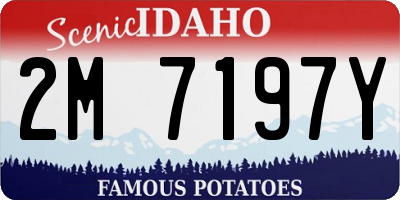 ID license plate 2M7197Y