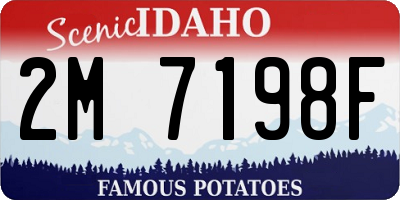 ID license plate 2M7198F