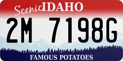 ID license plate 2M7198G