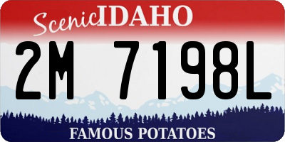 ID license plate 2M7198L