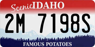 ID license plate 2M7198S