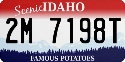 ID license plate 2M7198T