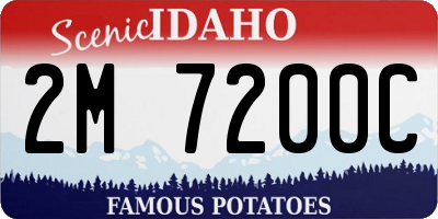 ID license plate 2M7200C