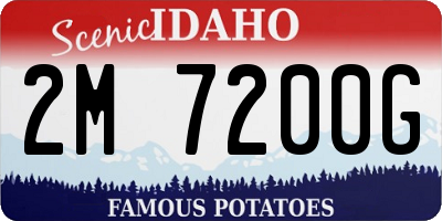 ID license plate 2M7200G
