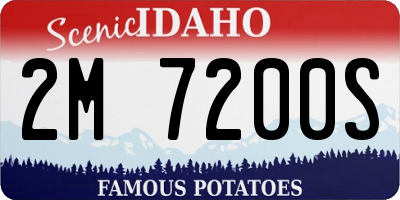 ID license plate 2M7200S