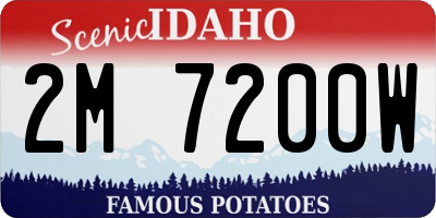 ID license plate 2M7200W
