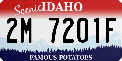 ID license plate 2M7201F