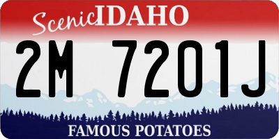 ID license plate 2M7201J