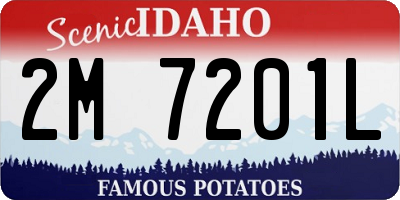 ID license plate 2M7201L