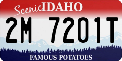 ID license plate 2M7201T