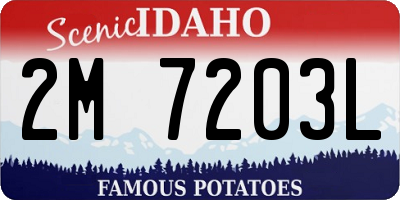 ID license plate 2M7203L