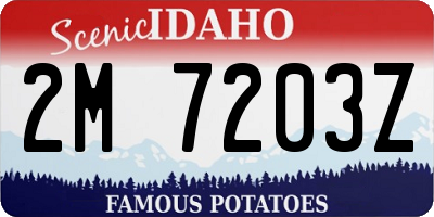 ID license plate 2M7203Z