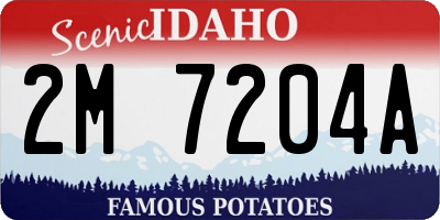 ID license plate 2M7204A
