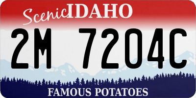 ID license plate 2M7204C