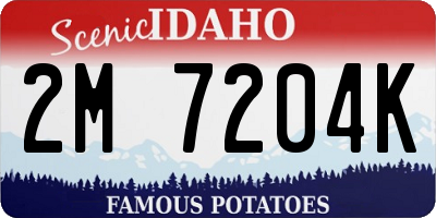 ID license plate 2M7204K