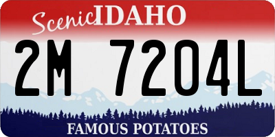 ID license plate 2M7204L