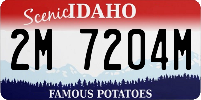 ID license plate 2M7204M