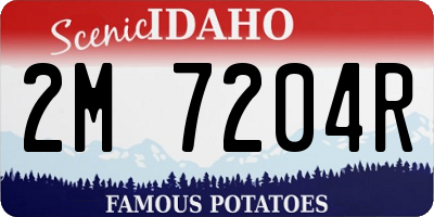 ID license plate 2M7204R