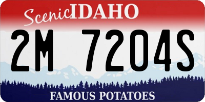 ID license plate 2M7204S