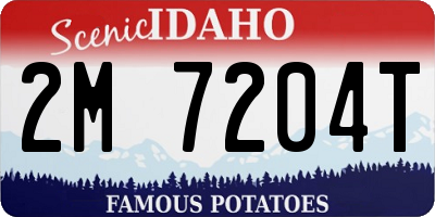ID license plate 2M7204T