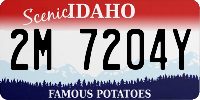 ID license plate 2M7204Y