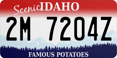ID license plate 2M7204Z