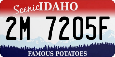 ID license plate 2M7205F