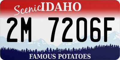 ID license plate 2M7206F