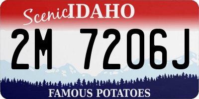 ID license plate 2M7206J