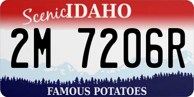 ID license plate 2M7206R