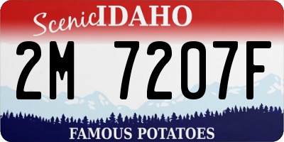 ID license plate 2M7207F