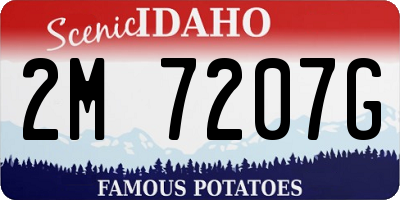 ID license plate 2M7207G