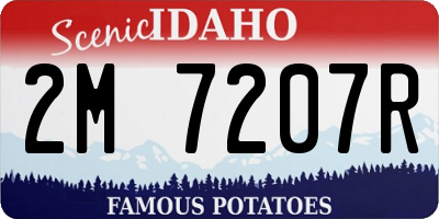 ID license plate 2M7207R