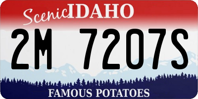 ID license plate 2M7207S