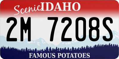 ID license plate 2M7208S