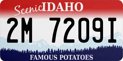 ID license plate 2M7209I