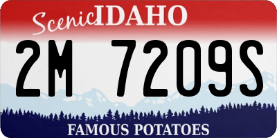 ID license plate 2M7209S