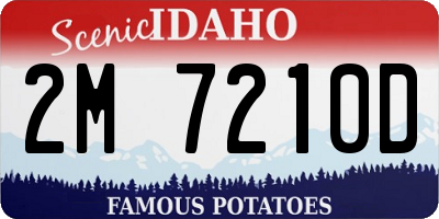 ID license plate 2M7210D