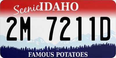 ID license plate 2M7211D