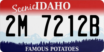 ID license plate 2M7212B
