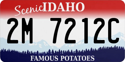 ID license plate 2M7212C