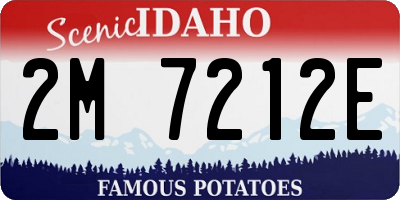 ID license plate 2M7212E