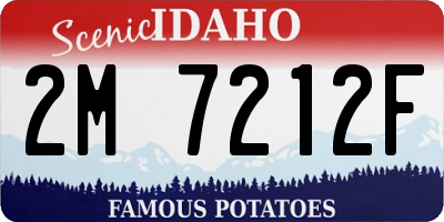 ID license plate 2M7212F