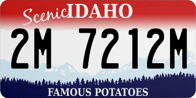 ID license plate 2M7212M
