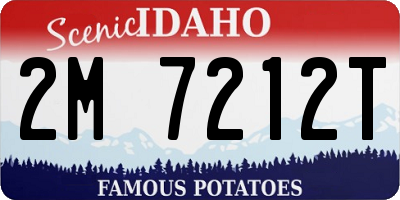 ID license plate 2M7212T